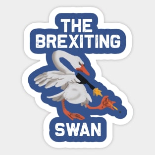 Brexiting Swan Sticker